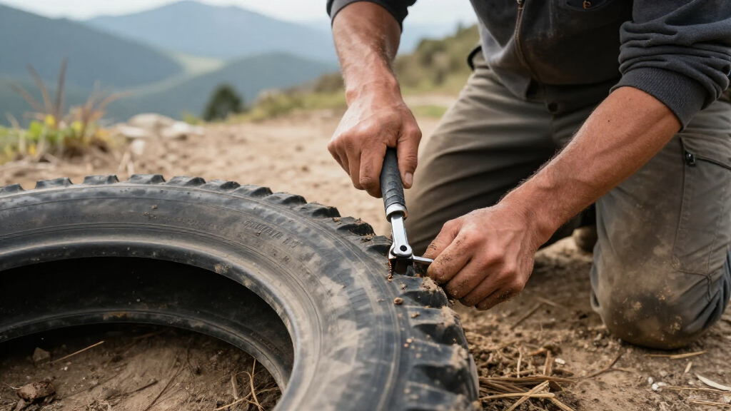 bead breaker tool for trail tire repair