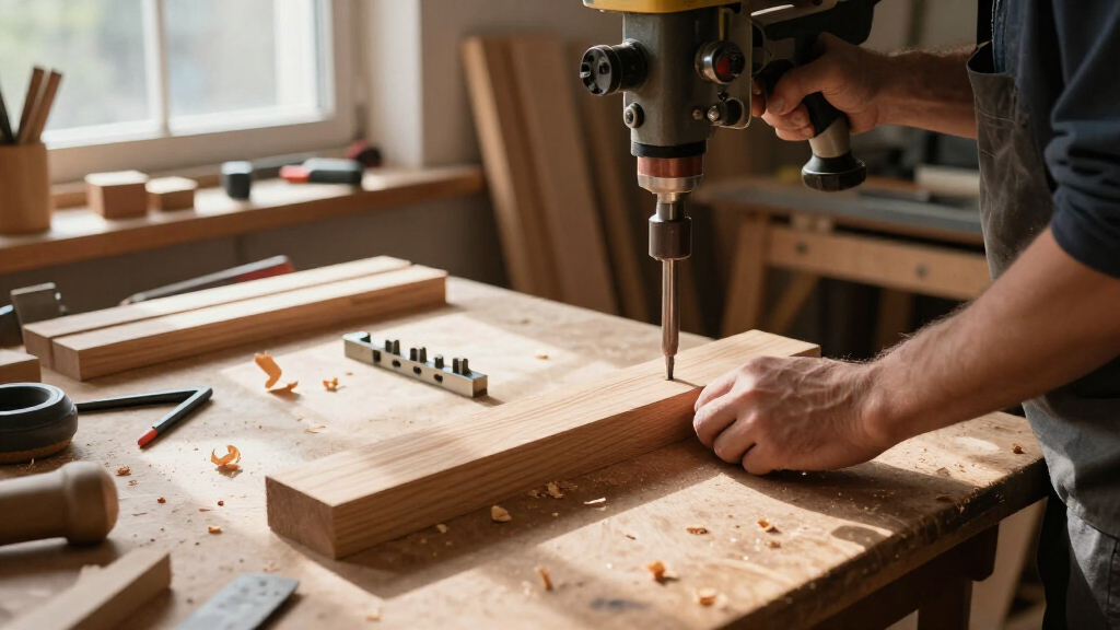 drill press for precise doweling