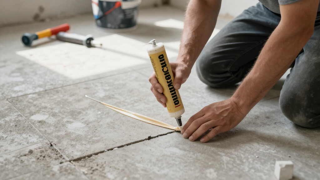 concrete crack repair caulking