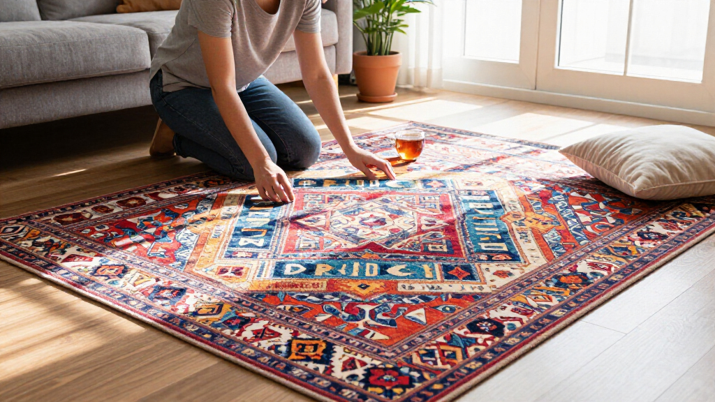yilong geometric silk area carpet