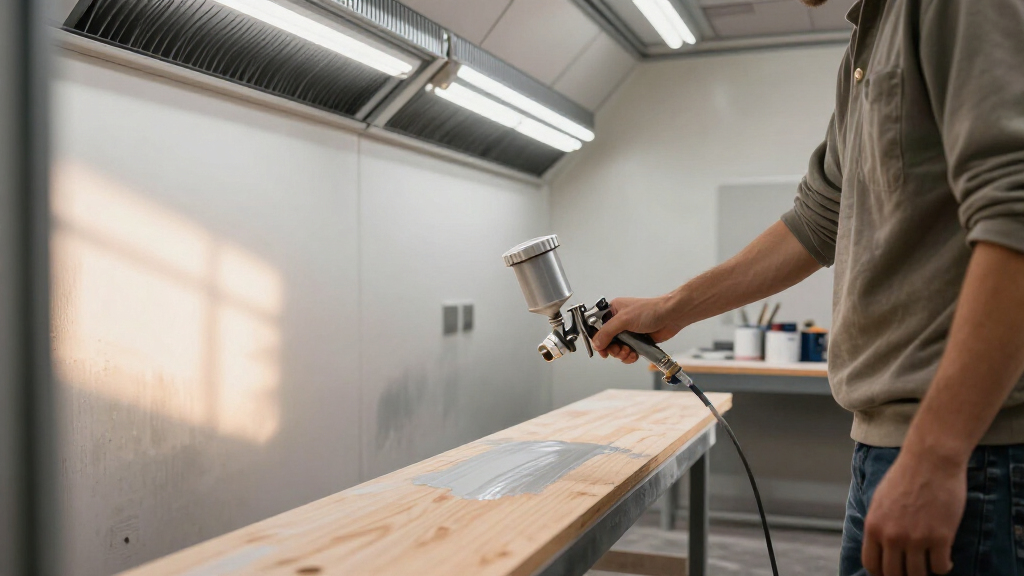 paint booth with ventilation