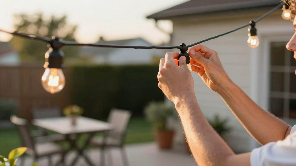 smart outdoor string lights
