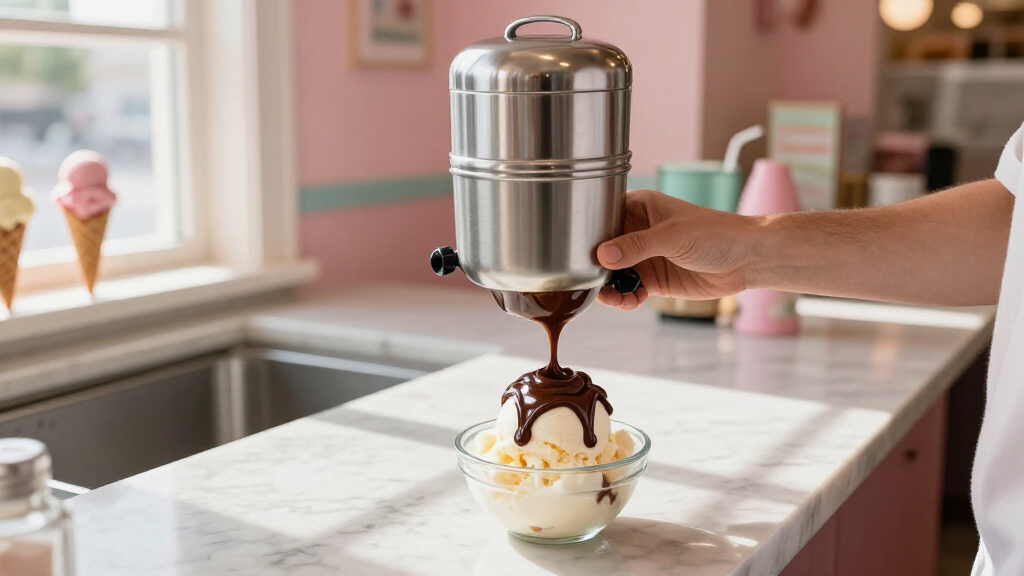 hot fudge dispensers for ice cream shops