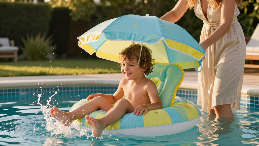 kids pool sunshade float