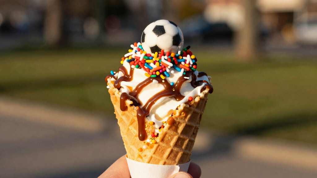 soccer-themed ice cream toppings