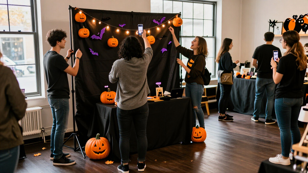 Halloween photo booth backdrops
