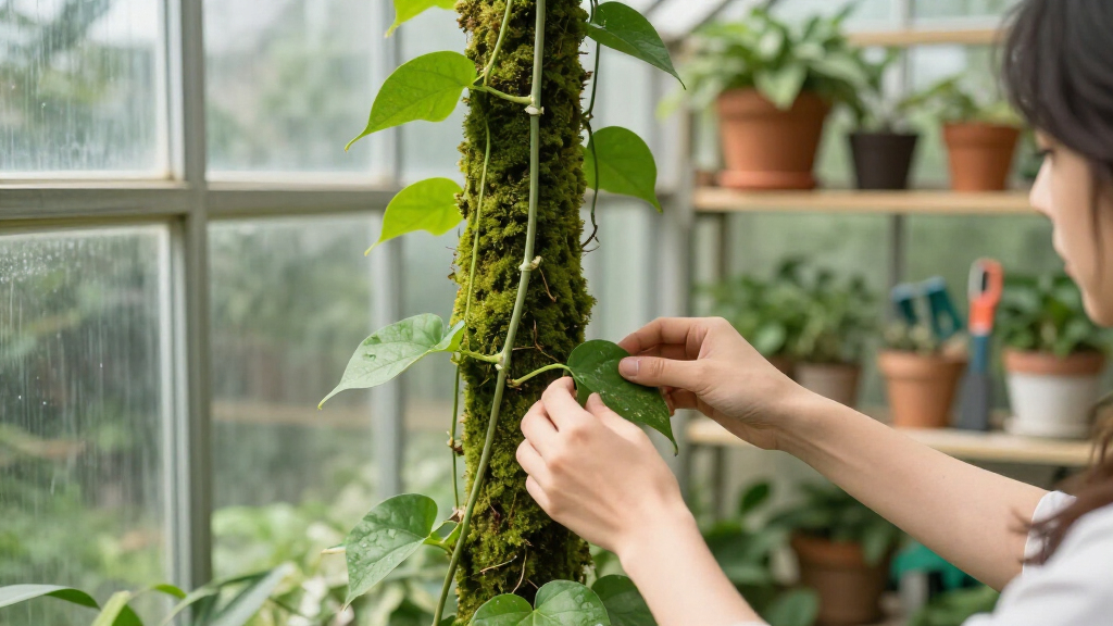 moss pole for climbing plants