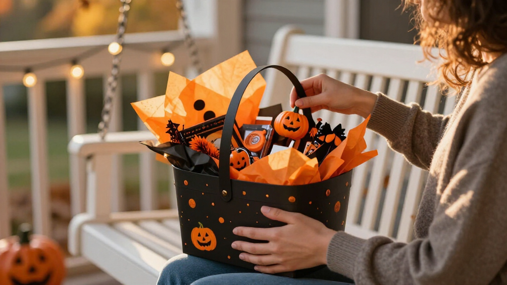 Halloween-themed gift baskets