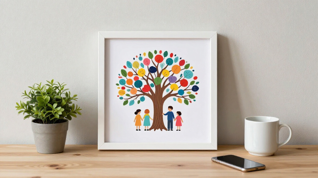 best framed family tree wall art