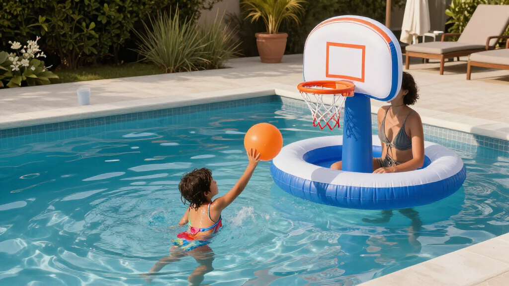 inflatable pool basketball hoops