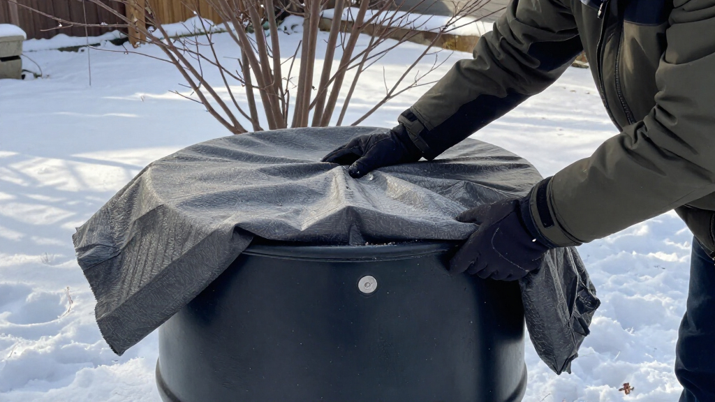 best insulated rain barrel cover for winter