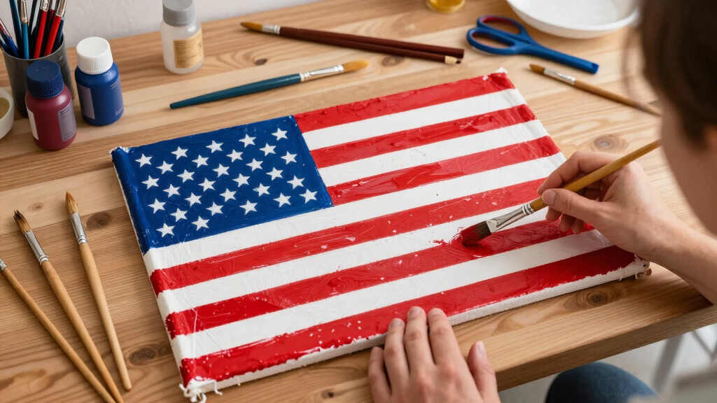 patriotic American flag wall art