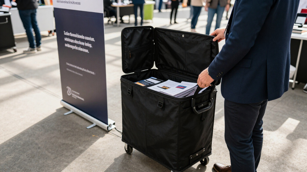 trade show displays with carrying case