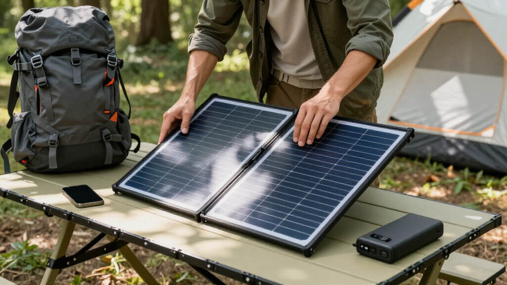 suitcase compatible foldable solar panel