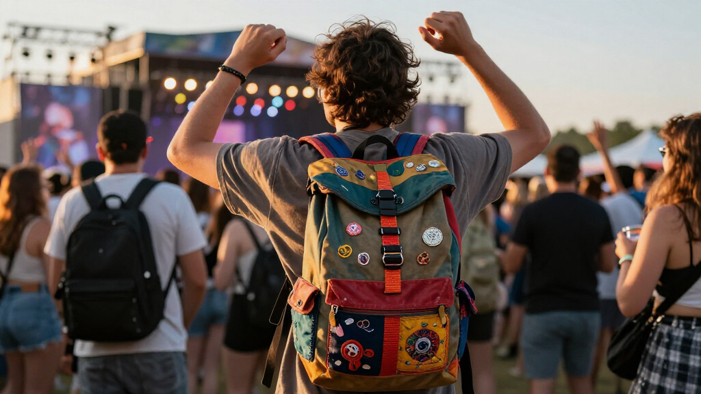 music festival themed backpacks