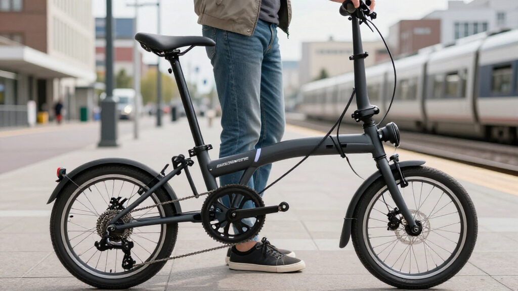 folding electric bike for train transit commuting