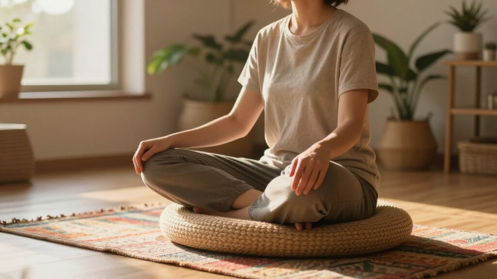 meditation cushions and mats