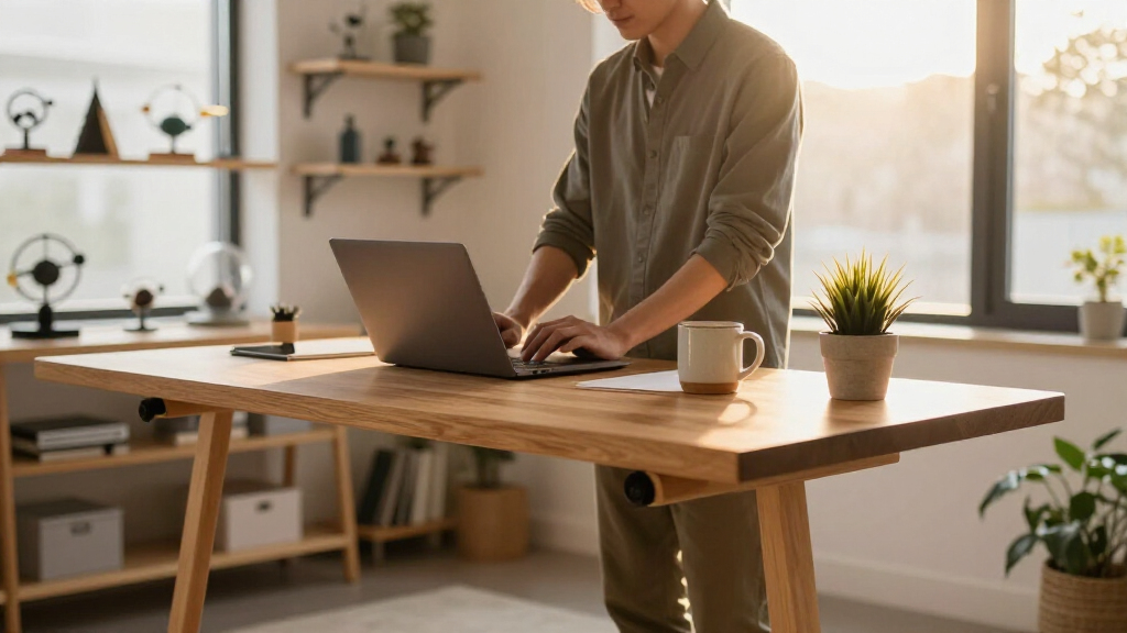 solid wood standing desks