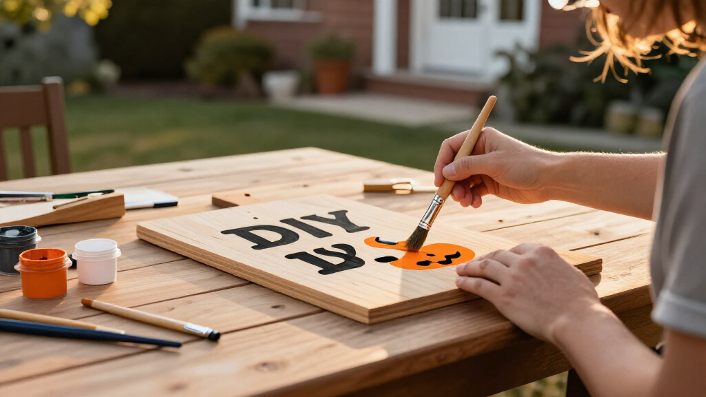 wooden Halloween sign making kits