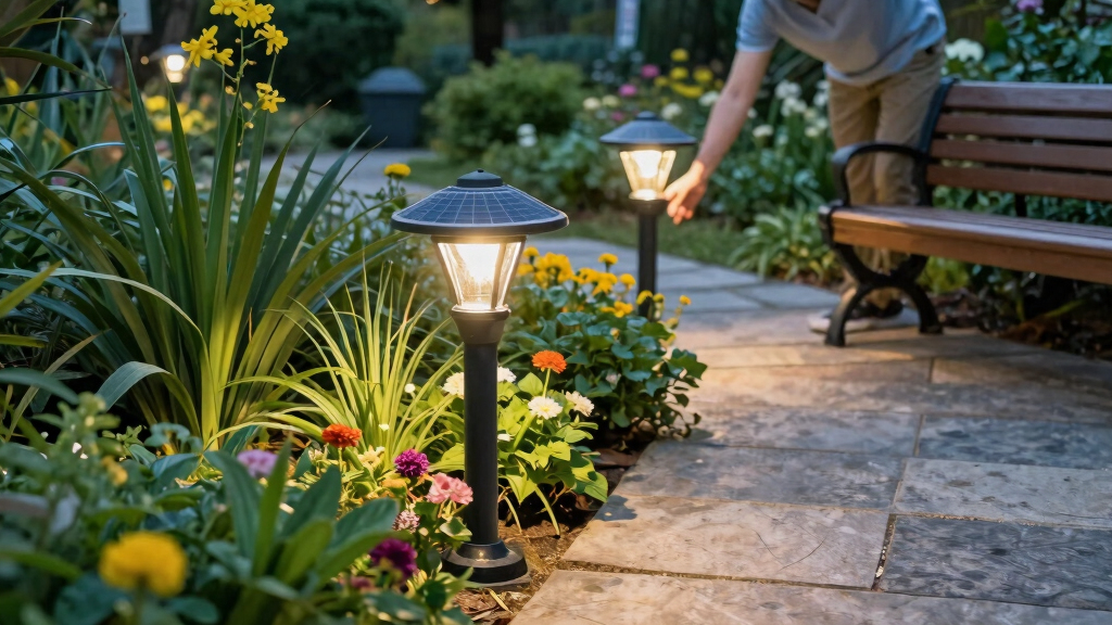 solar-powered garden lights