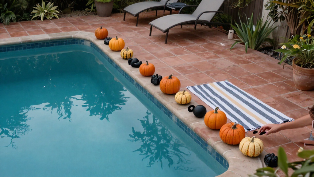 poolside halloween decorations