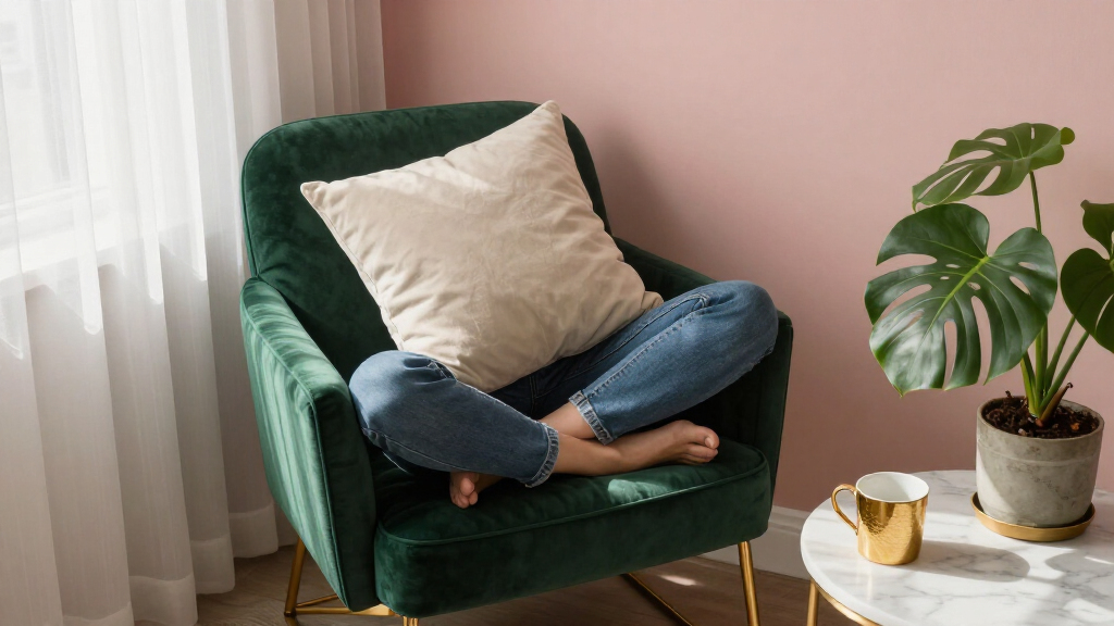 accent chair for a glam reading corner
