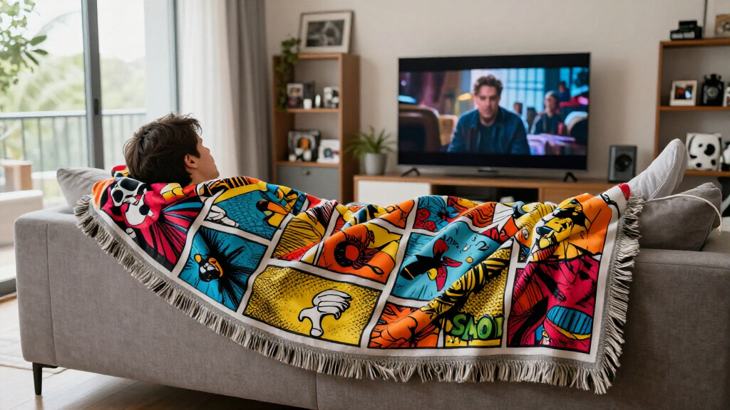 pop culture themed throw blankets