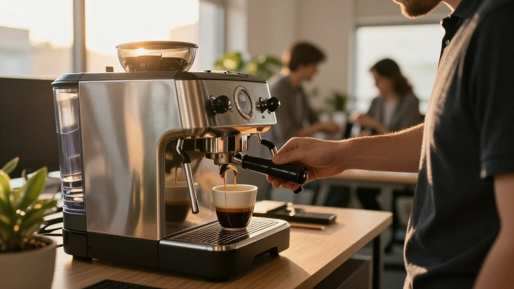 Commercial espresso machine for office