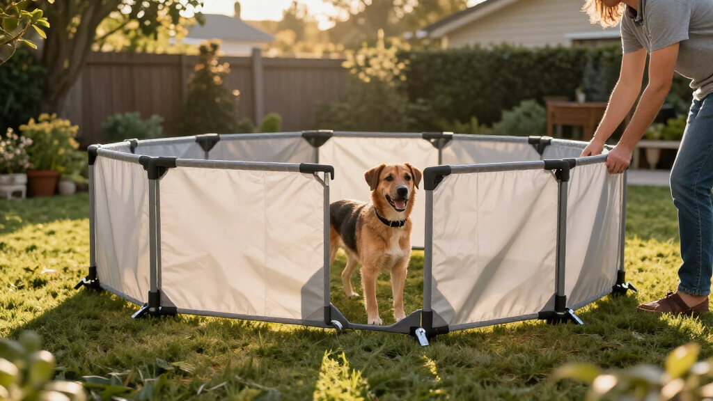 portable outdoor dog fence panels
