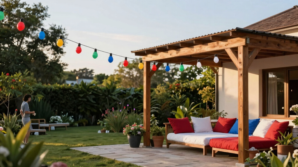 patriotic outdoor string lights