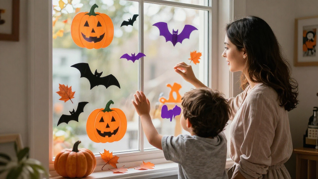 Halloween window clings