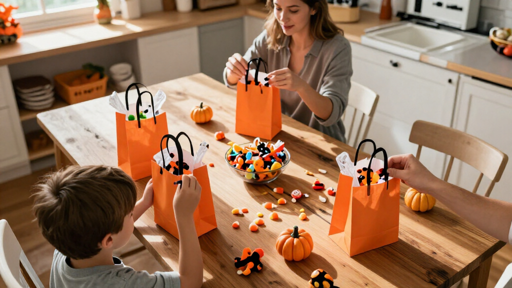 kids Halloween party favor bags