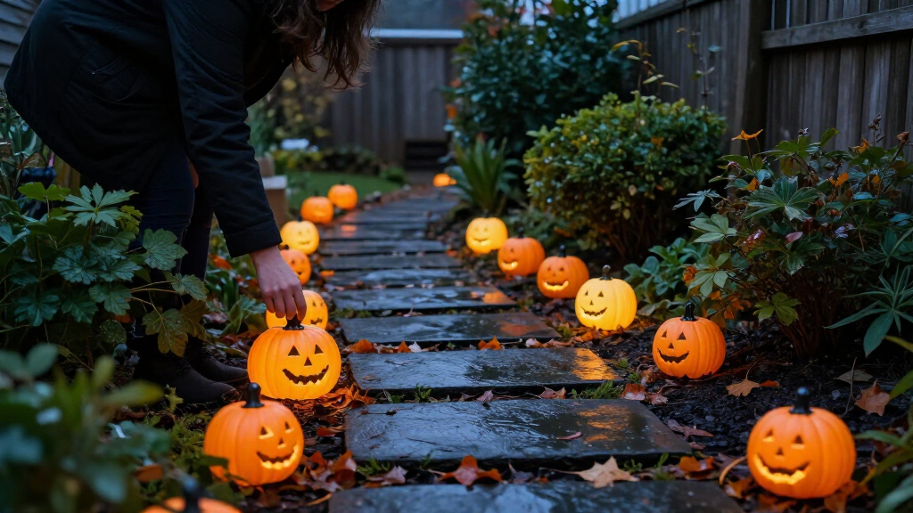 Halloween garden pathway lights