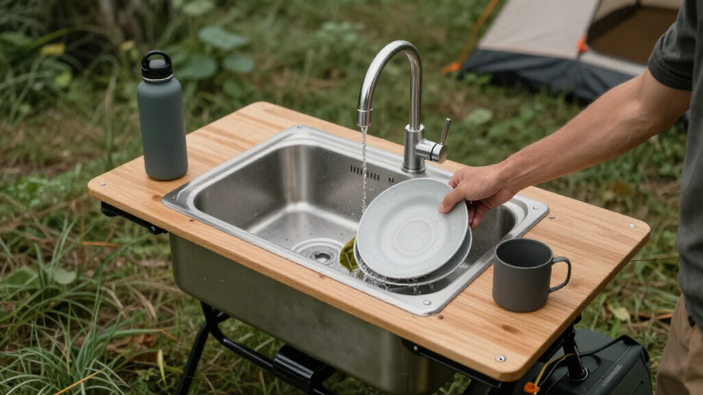 best fold out sink system for camp trailers
