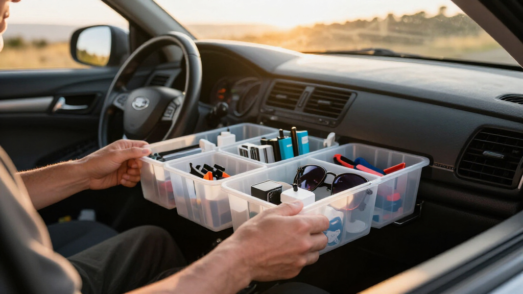 car interior organization bins