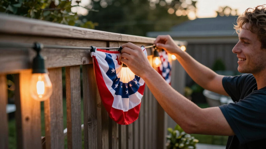 patriotic outdoor string lights