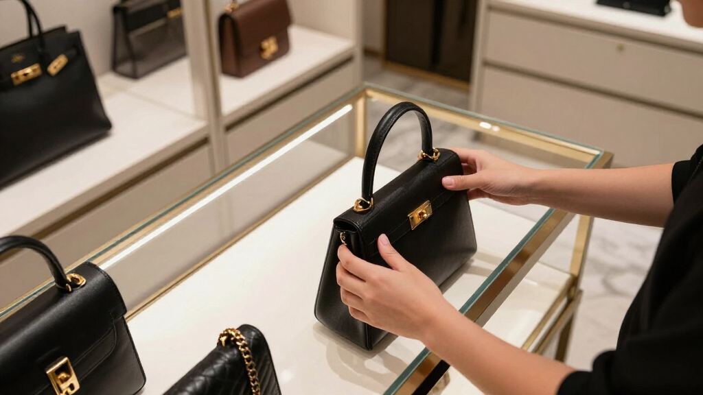 handbag display shelves with led lights for luxury closet organization