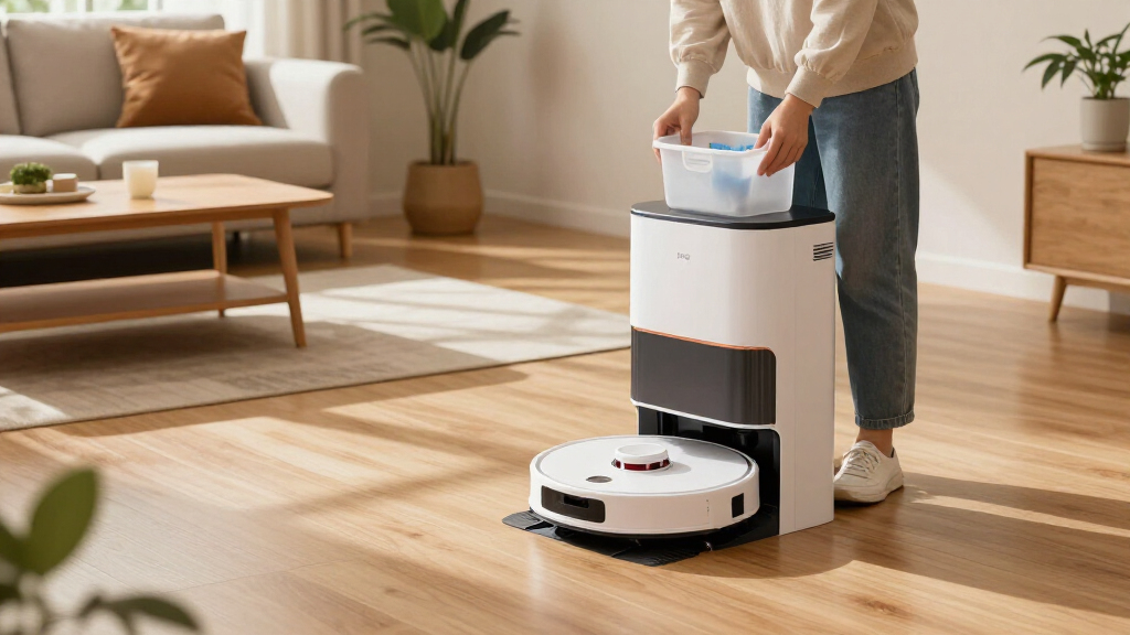 robot vacuum with self emptying