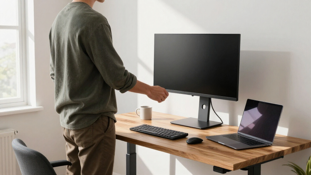 best standing desk converter for large monitors