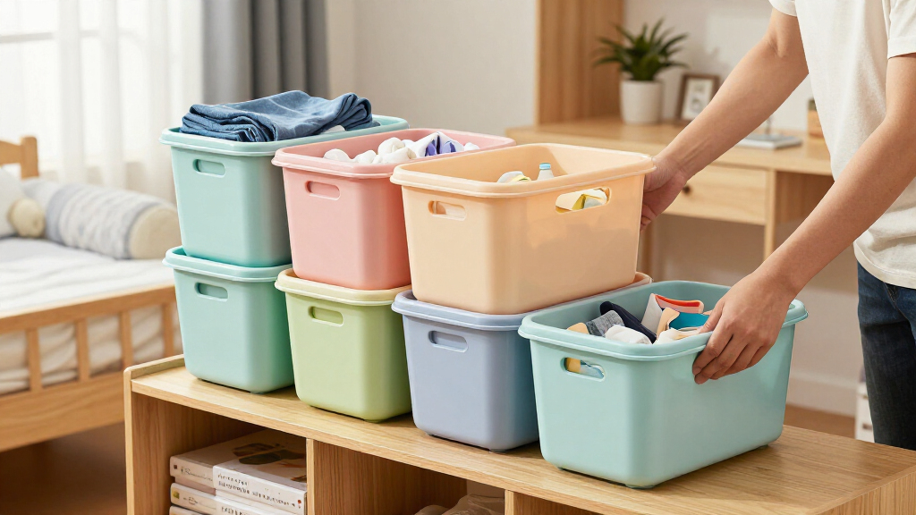 dorm room organization bins