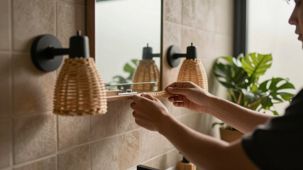 boho bathroom vanity lights