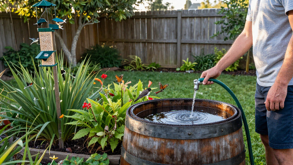 best rain barrel system for wildlife garden