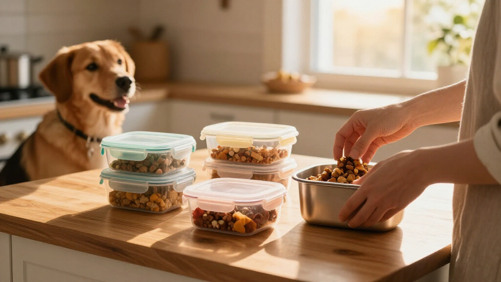 food prep containers for homemade dog food