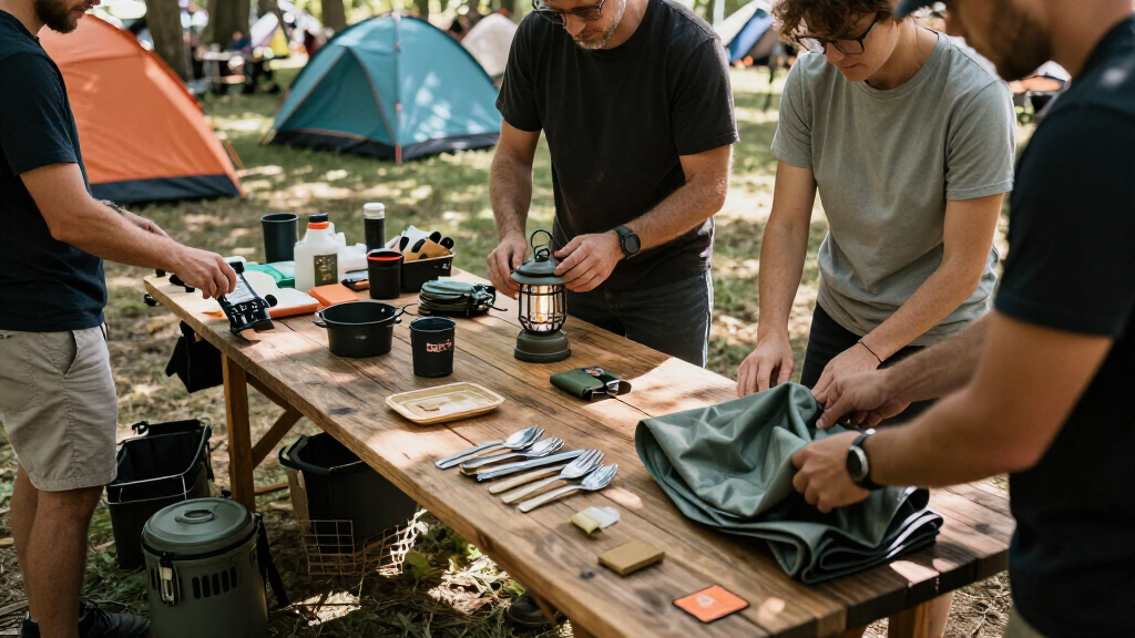 outdoor prep station for festival camping
