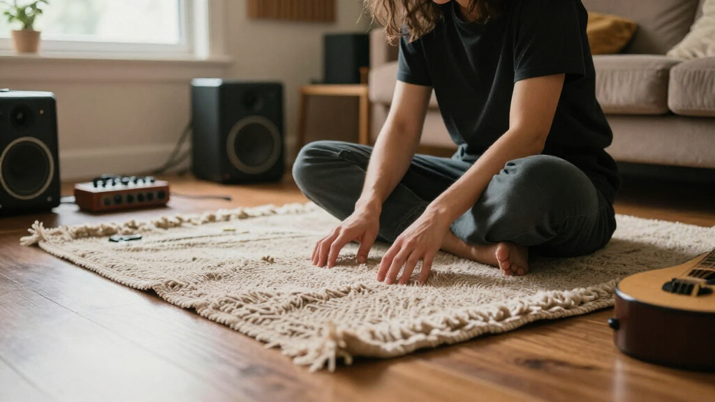 yilong sound dampening silk rug