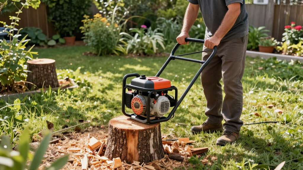 gas stump grinder