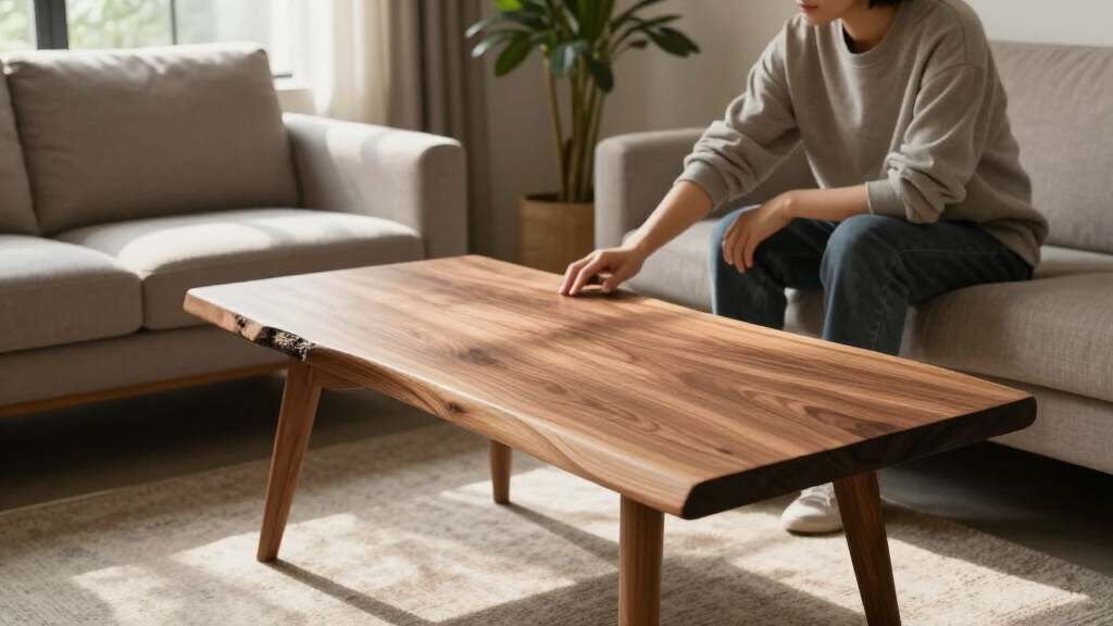 live edge coffee table small