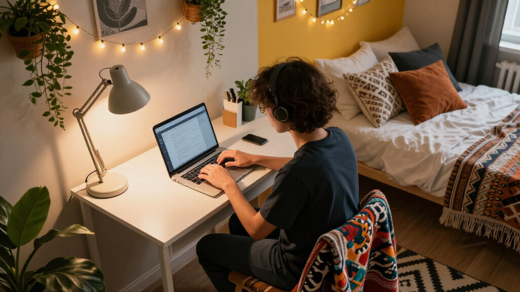 stylish dorm room decor