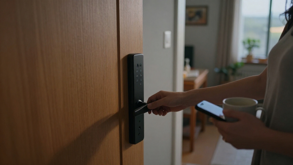 smart lever lock for interior doors