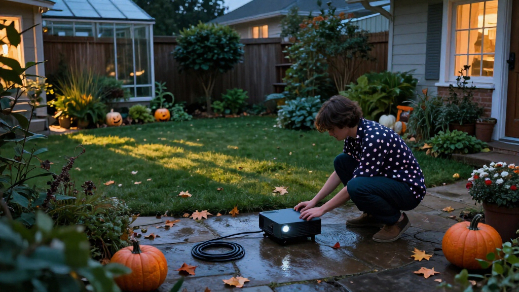 outdoor halloween projector lights
